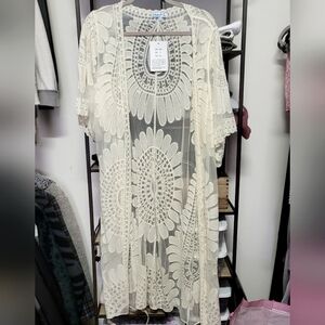 Crochet lace cardigan